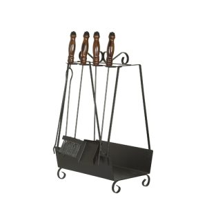 CESTO PARA LENHA COM FERRAMENTAS 210