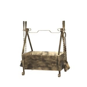 CESTO PARA LENHA COM FERRAMENTAS 232