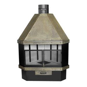 LAREIRA CHILENA DE CANTO T2 REVESTIDA EM LATÃO