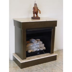 LAREIRA ROMANA DE PAREDE SEM DEPOSITO MARROM