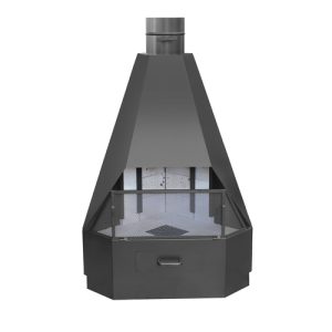 LAREIRA SUÍÇA DE CANTO PRETA