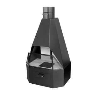 LAREIRA SUÍÇA DE PAREDE PRETA